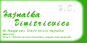 hajnalka dimitrievics business card